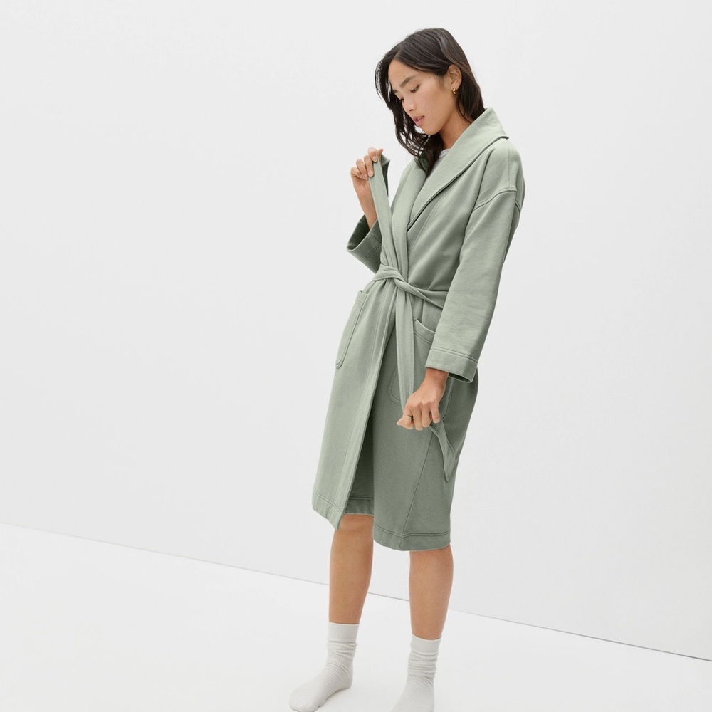 NWT Everlane French Terry Robe XL/XXL Sage Green
